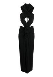 Magda Butrym cut-out silk maxi dress - Nero