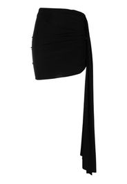 Magda Butrym draped asymmetric miniskirt - Nero