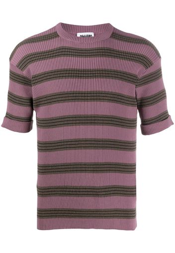 crew neck striped T-shirt