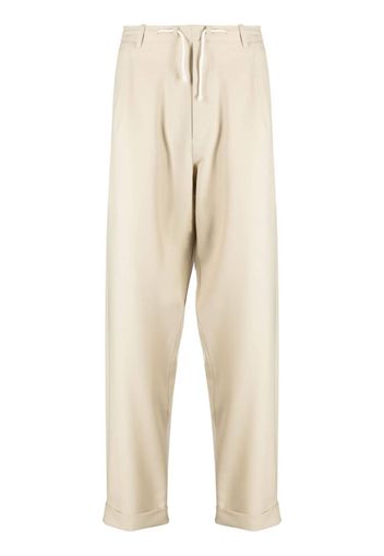 Magliano drawstring fastening cotton trousers - Toni neutri