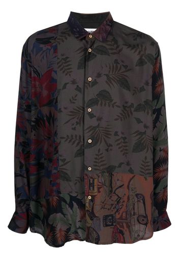 Magliano mix-print long-sleeve shirt - Verde