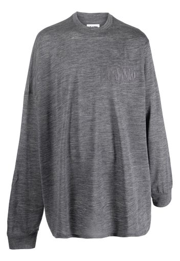 Magliano logo-embroidered stretch-wool T-shirt - Grigio