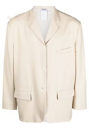 Magliano patchwork-panel single-breasted blazer - Toni neutri