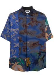 Magliano Hawaiian-print patchwork shirt - Blu