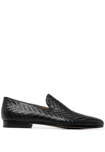 Magnanni interwoven leather loafers - Nero