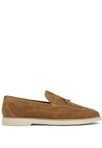 Magnanni almond-toe suede loafers - Marrone