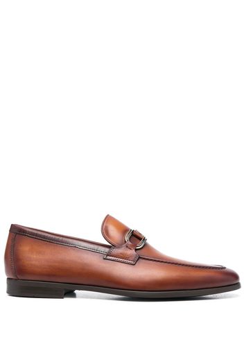 Magnanni front-strap almond-toe loafers - Marrone