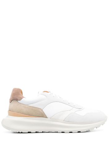 Magnanni panelled lace-up sneakers - Bianco