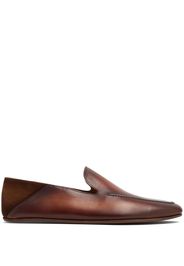 Magnanni Heston almond-toe leather slippers - Marrone