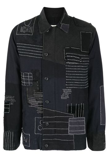 Maharishi Gonna con dettaglio patchwork - Blu