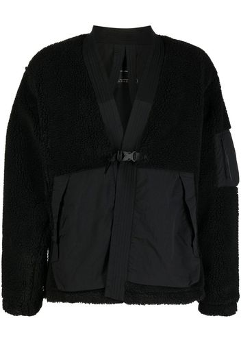 Maharishi faux-shearling panelled jacket - Nero