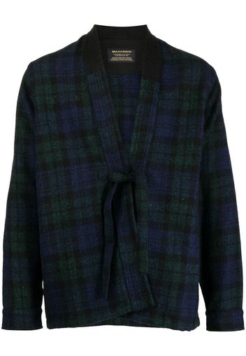 Maharishi tartan front-tie jacket - Blu