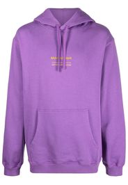 Maharishi logo-embroidered organic cotton hoodie - Viola