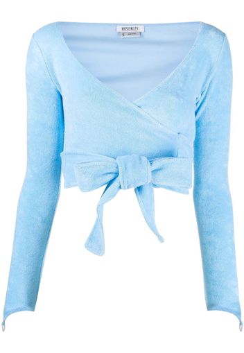 Maisie Wilen Top a portafoglio crop - Blu