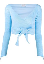 Maisie Wilen Top a portafoglio crop - Blu