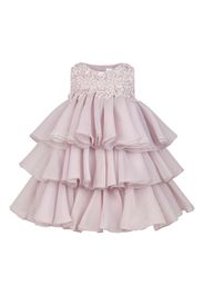 MAISON AVA satin tiered maxi dress - Viola