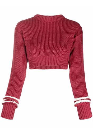 Maison Bohemique cropped logo jumper - Rosso