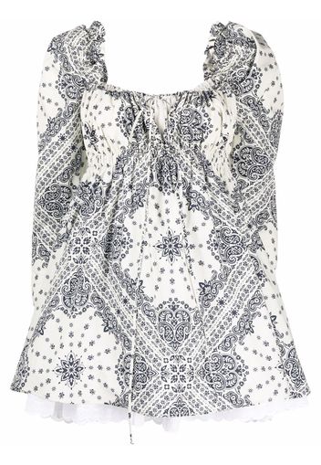 Maison Bohemique bandana-print mini dress - Toni neutri