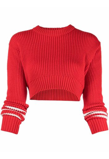 Maison Bohemique Maglione crop - Rosso