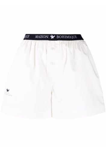 Maison Bohemique Shorts con stampa - Bianco