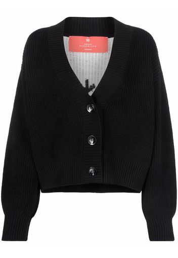 Maison Bohemique Cardigan con logo - Nero