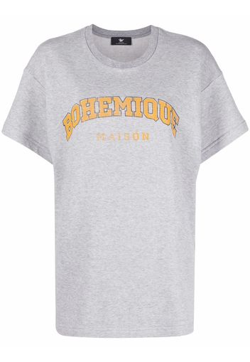 Maison Bohemique T-shirt con stampa - Grigio