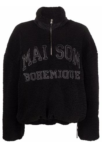 Maison Bohemique Felpa con applicazione - Nero