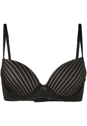 striped push up bra