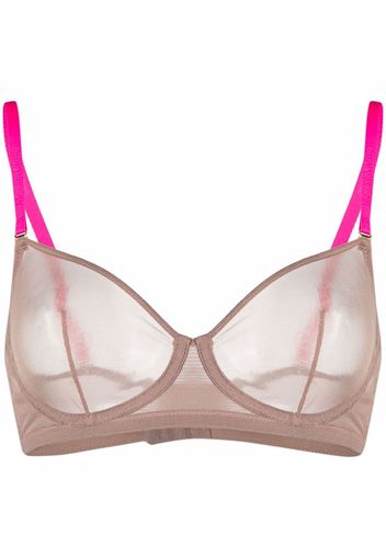 Maison Close mesh underwired bra - Marrone