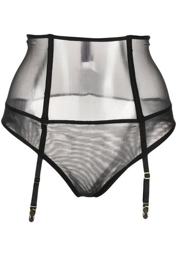 Maison Close high-waist garter thong - Nero