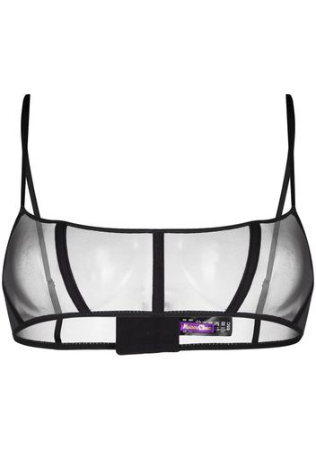 Maison Close sheer corset bra - Nero