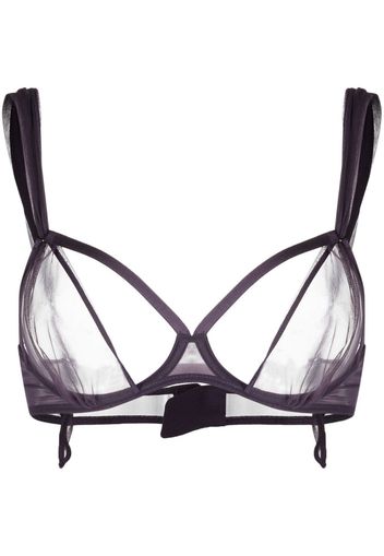 Maison Close Reggiseno semi trasparente Naked - Viola