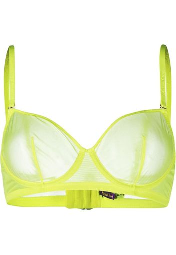 Maison Close sheer balconette bra - Giallo