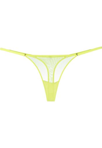 Maison Close low-rise sheer thong - Giallo