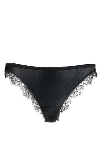 Maison Close lace-trim detail briefs - Nero