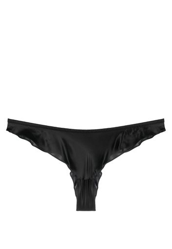 Maison Close flared satin-finish briefs - Nero