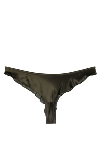 Maison Close flared satin-finish briefs - Verde