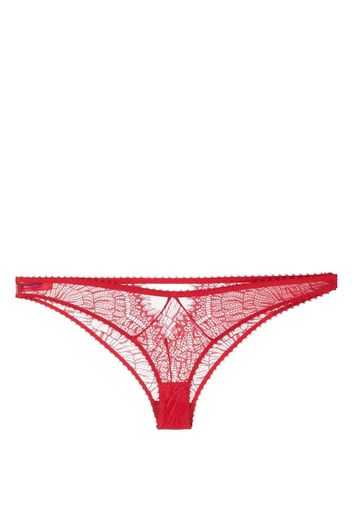 Maison Close Pantaloni con inserti in pizzo - Rosso