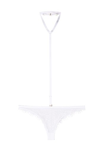 Maison Close Accroche Coeur harness briefs - Bianco