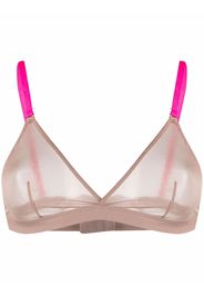 Maison Close mesh triangle bra - Marrone