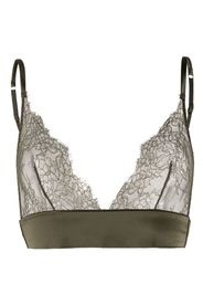 Maison Close lace-detail triangle-cup bra - Verde