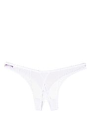 Maison Close Accroche Coeur openable thong - Bianco