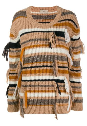 ribbed striped jumper