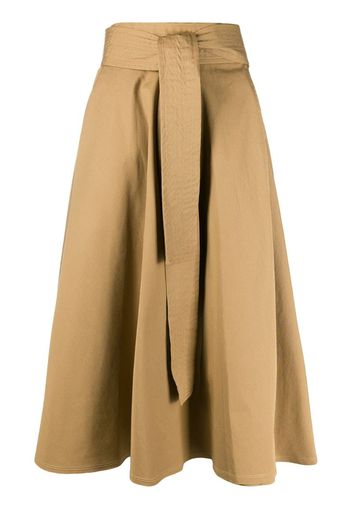 flared midi skirt