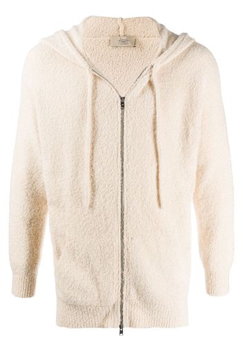 shearling zipped hoodie