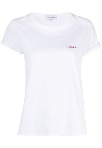 Maison Labiche T-shirt con ricamo - Bianco