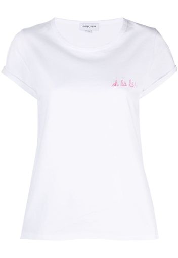 Maison Labiche T-shirt Oh La La con stampa - Bianco