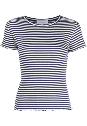 Maison Labiche striped organic cotton T-shirt - Blu