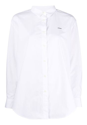 Maison Labiche logo-embroidered organic-cotton shirt - Bianco