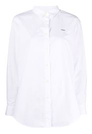 Maison Labiche logo-embroidered organic-cotton shirt - Bianco